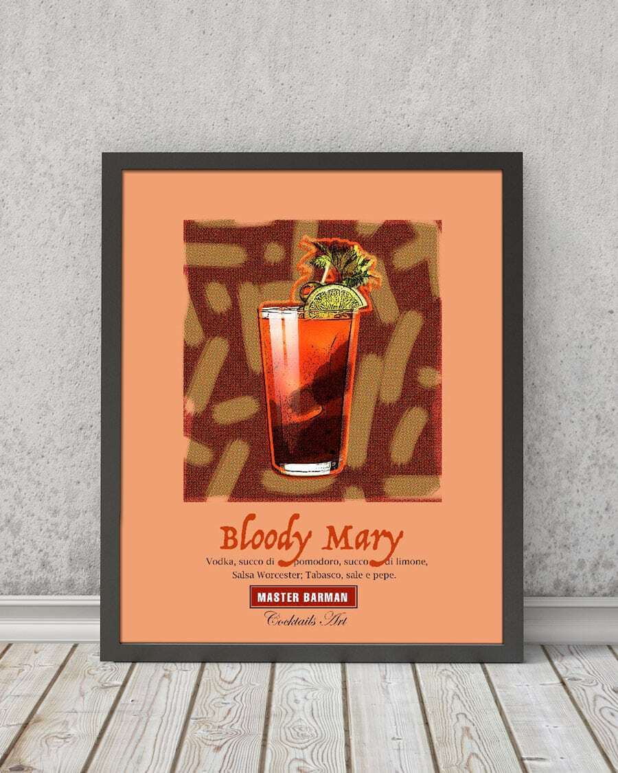 Bloody Mary - Master Barman - Cocktails Art | STAMPA | Vimages - Immagini Originali in stile Vintage - CT05